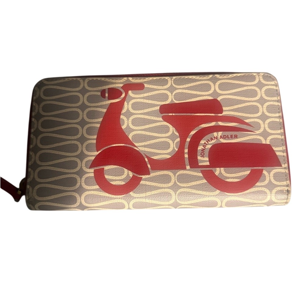 Jonathan Adler Red and‎ Cream Wallet